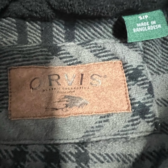 Orvis Big Bear Heavyweight Double Brushed Flannel Button Down Shirt - Picture 5 of 7